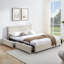 Grand lit rembourré, cadre de lit rembourré confortable, tête de lit et cadre de lit uni (85 po x 66 po x 36 po), cadre de lit-967865404
