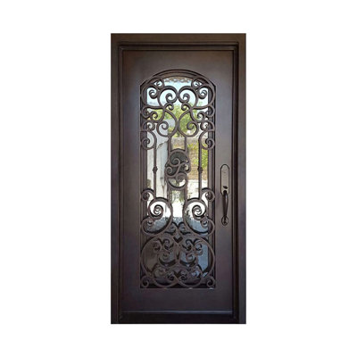 Timepiece Ornate Single Iron Door