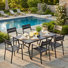6-Person Patio Dining Set with 70.9" Rectangular Dining Table and 6 Stackable Dining Chairs