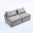 2 Seats Sofa (Light Gray)