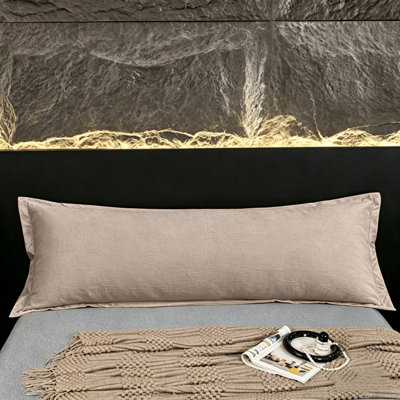 Taie d'oreiller de couleur unie pour corps long pour dormir Housse de coussin en tissu doux et lavable au look épuré et discret pour une chambre familiale