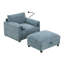 Canapé simple de 38 po avec repose-pieds de rangement, support de téléphone réglable, chargeur USB, poches de rangement latérales, accoudoirs en forme d'oreiller, chaise longue à siège large-1273350954