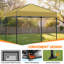 Tente d'auvent 6 x 4, auvent escamotable robuste avec sac de transport-123243876