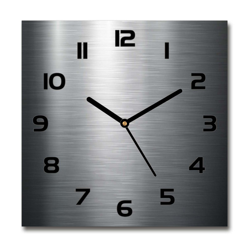 Harlay Glass Wall Clock, Black/Grey