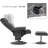 Recliner with Ottoman, Reclining Chair with Massage, Chenille Fabric Swivel Recliner Chairs-1450713734