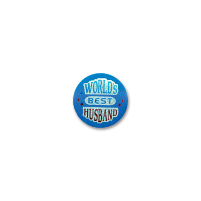 World's Best Husband Satin Button