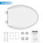 Siège de toilette allongé blanc 19 po PP
