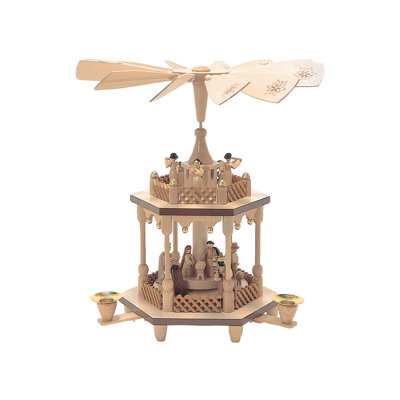  Pyramid Nativity Scene Natural Wood Finish