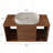 39.4 Wall-Mounted Bathroom Vanity with Oval Ceramic