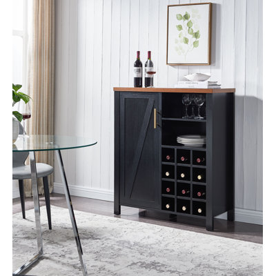 Sideboard Buffet Wine Liquor Bar Cabinet for Kitchen, Living Room, Dining Room by InRoom Designs