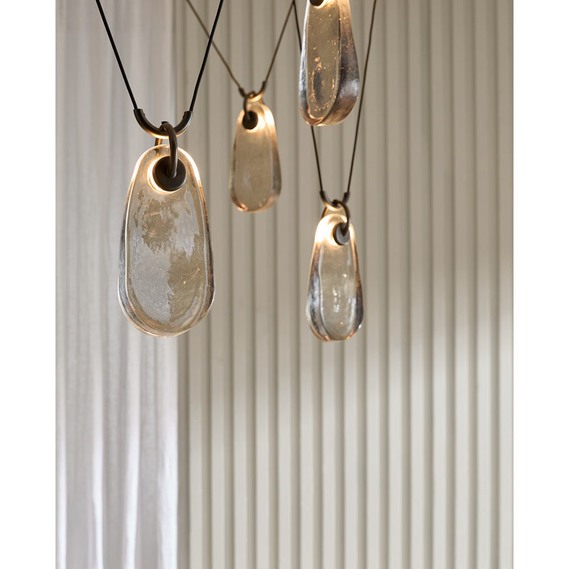 Melt 5 - Light LED Chandelier, Matte Black