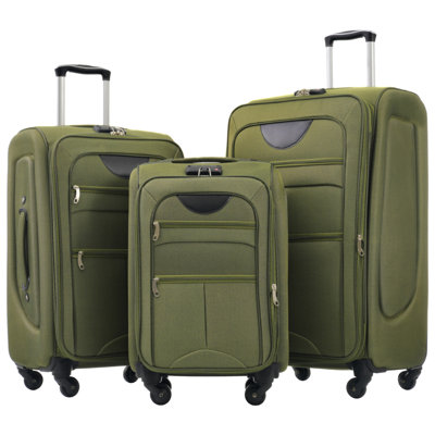 Softside Luggage Expandable 3 Piece Set Suitcase Upright Spinner Softshell Lightweight Luggage Travel Set