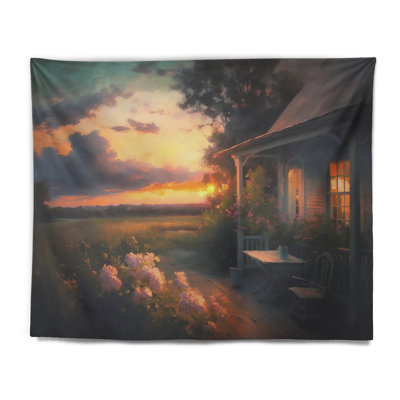 Tapisserie en polyester avec des punaises