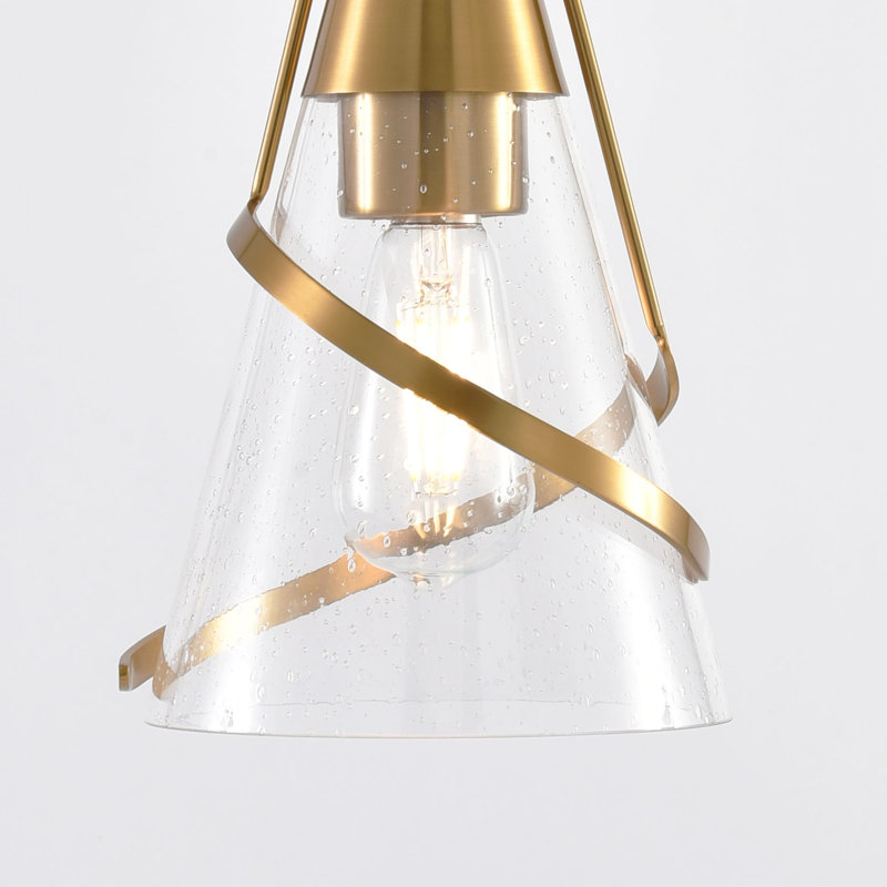 Glass Semi Flush Mount Ceiling Light