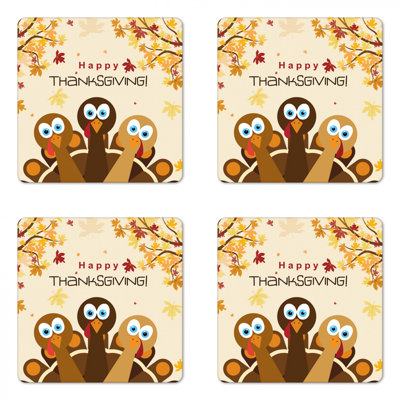 Square 4 Piece Coaster Set