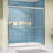 68 To 72 In. W X 72 In. H Semi-Frameless Double Sliding Shower Door In Brushed Nickel Bypass Frame Alcove Shower Door With 1/4 In (6MM) Tempered Clear Glass-115942595