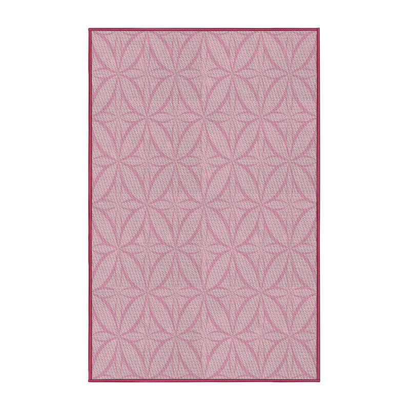 Tapis rose tissé à la machine, Rectangle 7 pi x 9 pi