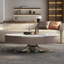 Table basse ovale de luxe italienne légère-781592968