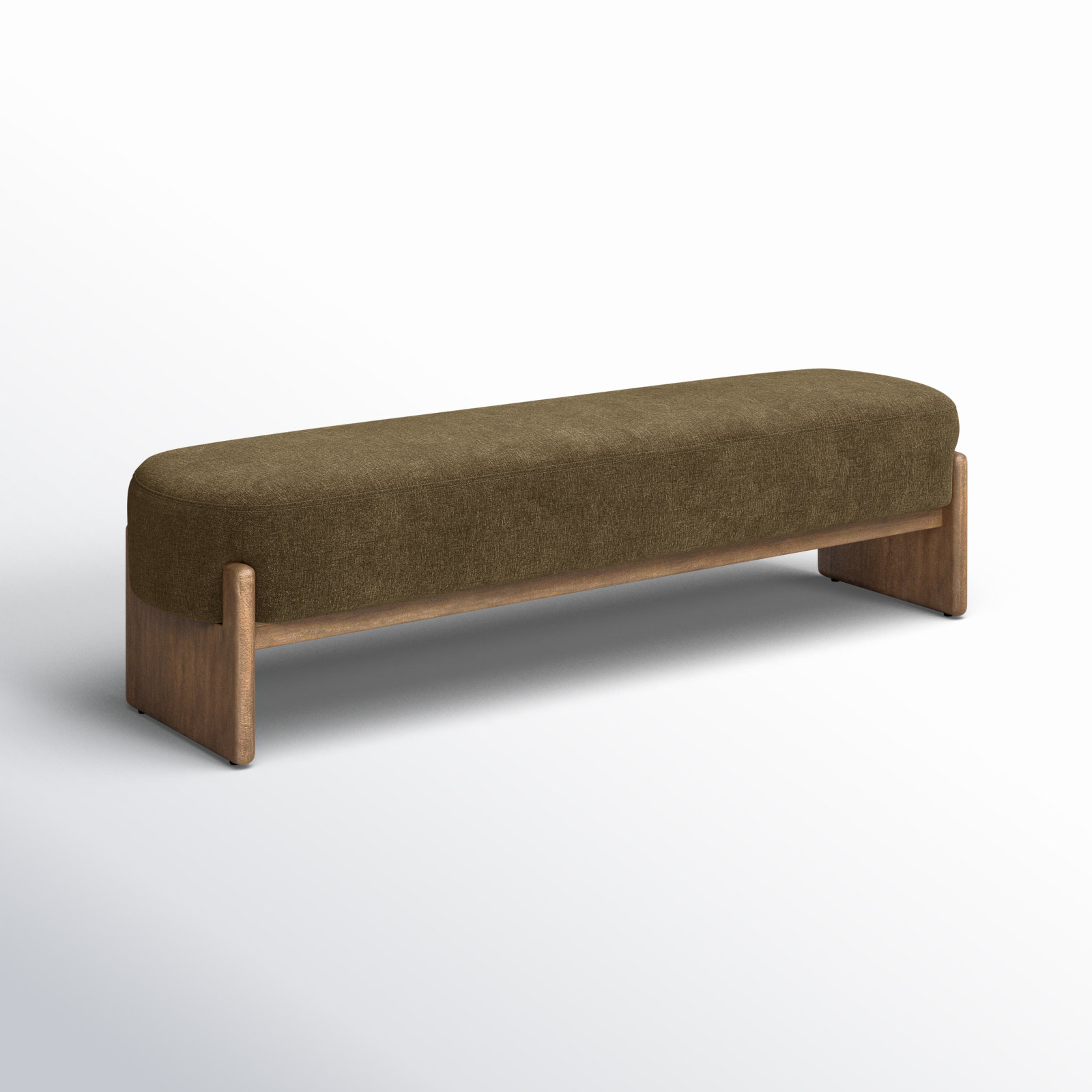 Gusman 76" Bedroom Bench, Sutton Olive Acrylic
