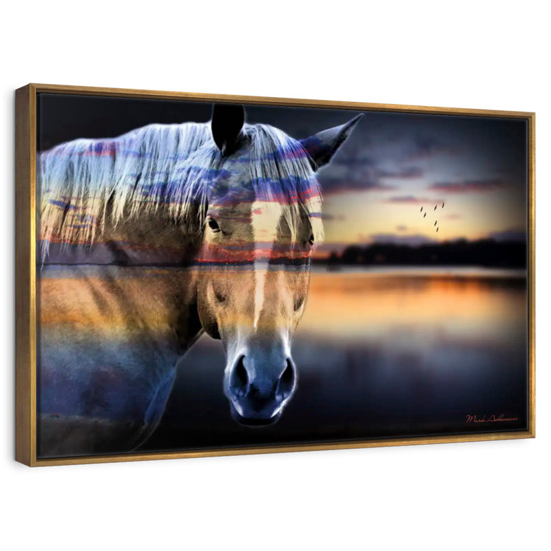 Maefewgvp, Cadre flottant doré, 40 po x 27 po