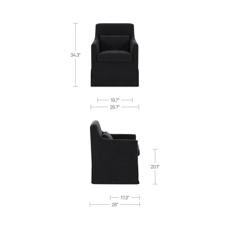 Chaise de salle à manger Glinda beige, Noir