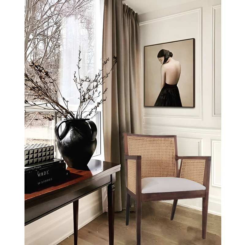 Fauteuil Antonia Cane, Brun