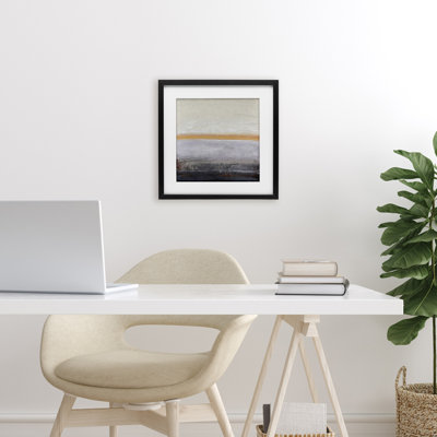 «Warm Peachy Horizon», reproduction sous verre encadrée, design par Design Fabrikken