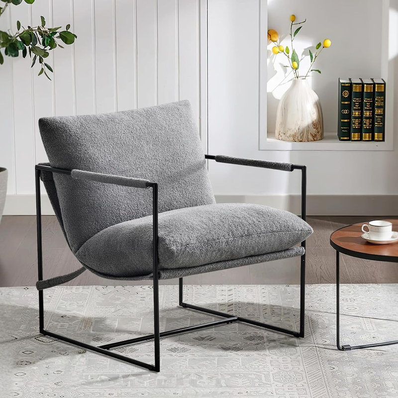 Upholstered Accent Chair, Grey