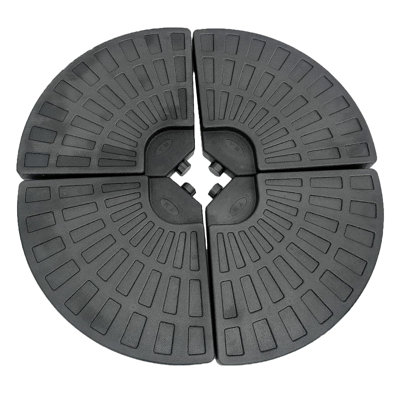 Heavy Duty 284 lbs Fillable Patio Umbrella Base Stand – 4-Piece Offset Cantilever Outdoor Umbrella Support – Water & Sand Weighted, Ideal for Garden, Backyard, Pool, or Beach