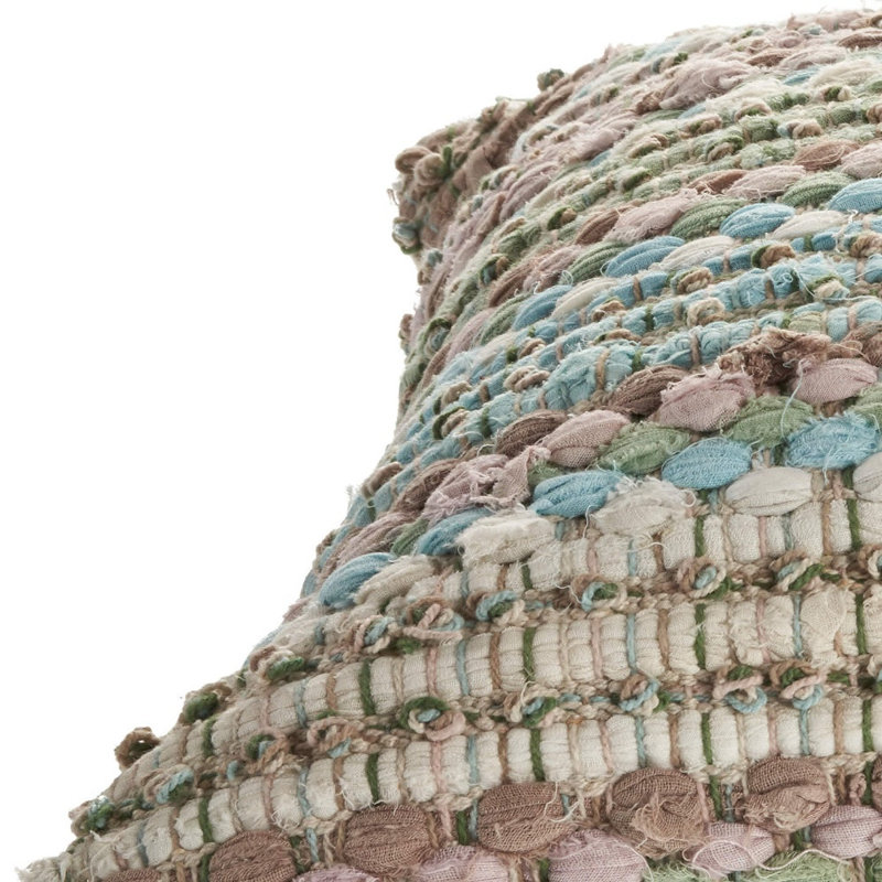  Insert de coussin réversible rayé, Vert / rayures bleues
