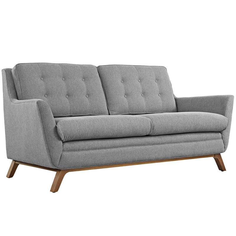 Causeuse en tissu Modway Beguile, Gris
