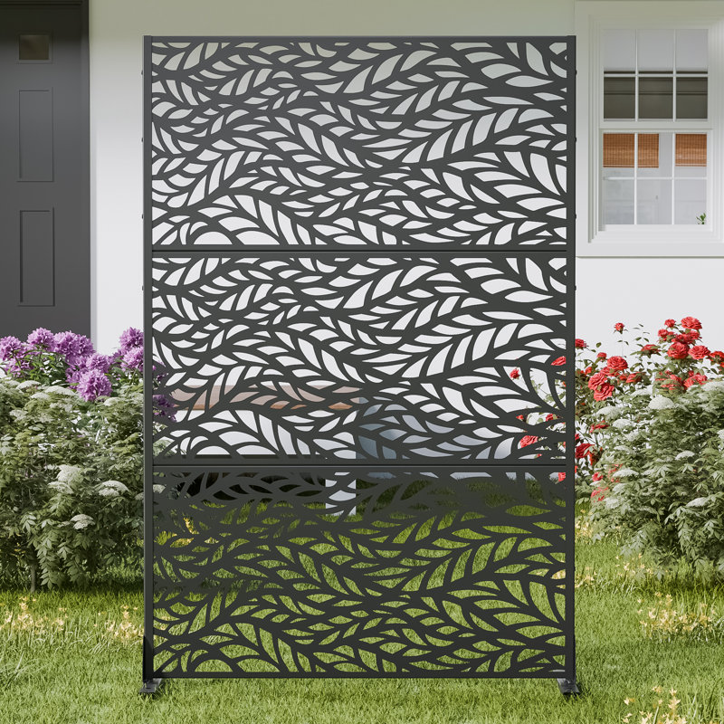 Paravent d'extérieur rectangulaire en métal 72 "x 47"