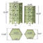 2 tables d'appoint d'extérieur 2 pièces - en fer, découpées, finition craquelée, différentes tailles pour les tubes de patio et de maison, design, espace