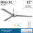 62" Roto 3 - Blade Outdoor Propeller Ceiling Fan with Wall Control-19504986
