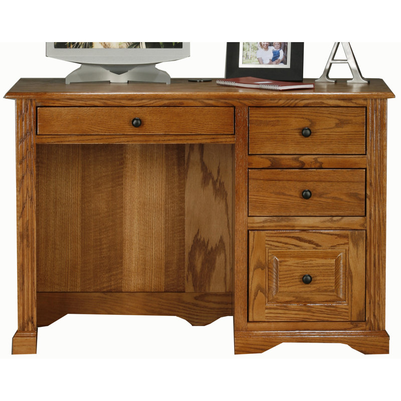 Rafeef Solid Wood Computer Desk, Medium Oak
