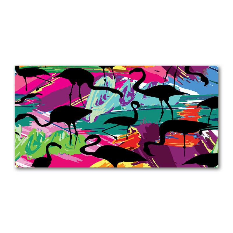 Flamingos - Wrapped Canvas Print