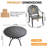 Canup 4 - Person Patio Dining Set with Round Table , Blue Cushions Included