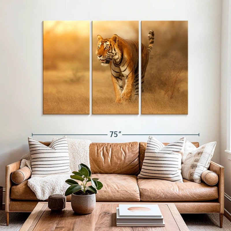 Hunting Tiger, 42" H x 65" W