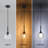 1-Light Pendant Light Fixtures Over Island With Hammered Glass Shade-659412366