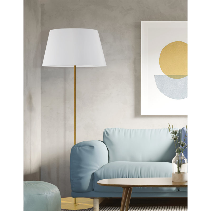 Lampe sur pied 1 lumière Gretchen, Laiton vieilli