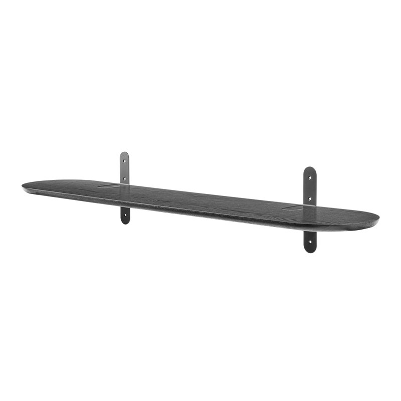 Tablette de support ovale Wickman, Noir, Noir