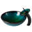 Kraus Nei Glass Bathroom Vessel Sink and Waterfall Faucet Set with Pop-Up Drain-11372655
