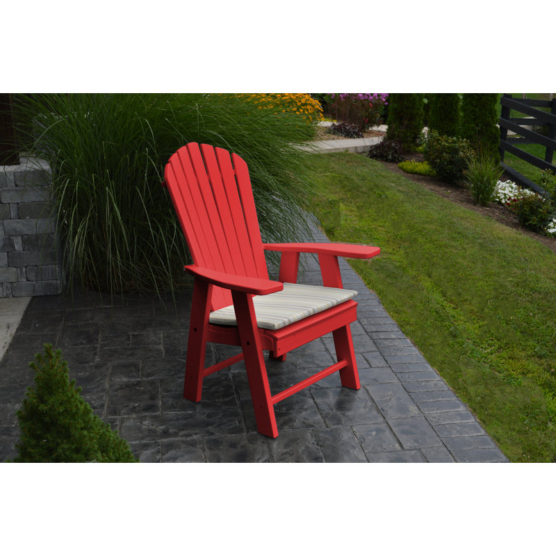 Chaise Adirondack verticale en plastique Stalham, Rouge vif