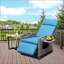 Patio Recliner With Hand-Woven Wicker-936152658