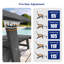 Chaise pliante Adirondack d'extérieur réglable avec repose-pieds et 2 porte-gobelets Chaise de patio réglable à 5 niveaux pour pelouse, bord de piscine, patio, gris-728569059