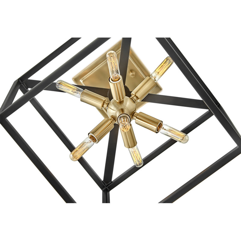 Luminaire suspendu convertible 7 lumières Aros par Lisa McDennon, Noir, noir, noir, noir