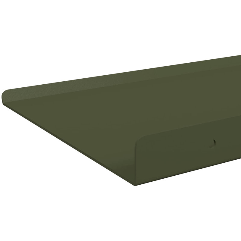 Steel Floating Shelf, Olive Green