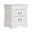 2 tables de chevet en bois massif blanc, style contemporain, anglais, poignée en laiton antique blanche avec 2 tiroirs, design transitionnel, poignées