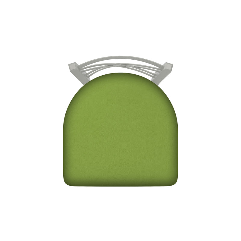 Catalina 18'' H Upholstered Metal Side Chair, Anodized Nickel, Vinyl-Canter Kiwi Green