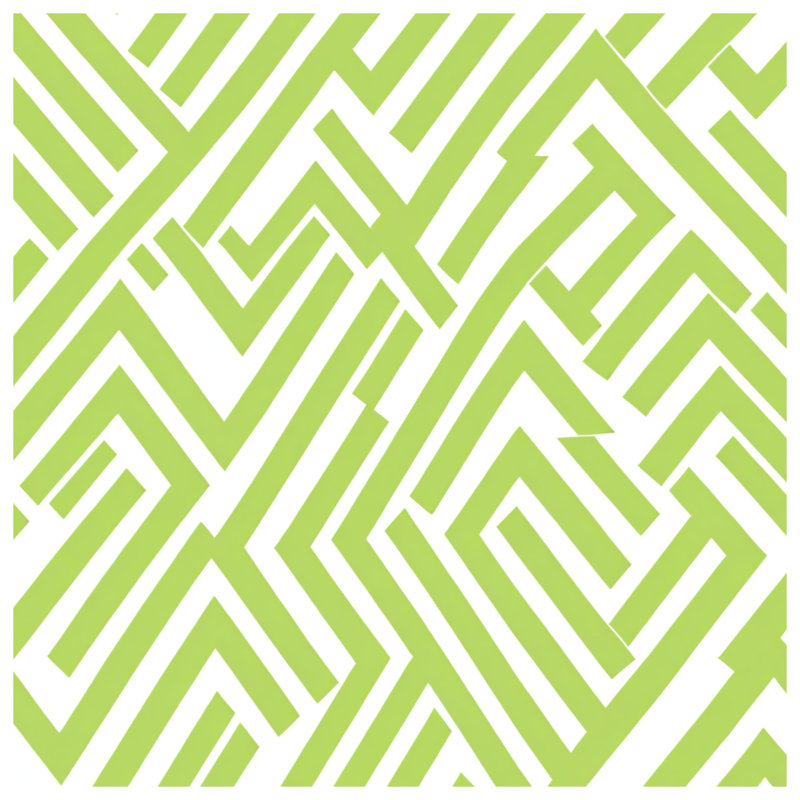 Green Maze Pattern Comforter, Queen